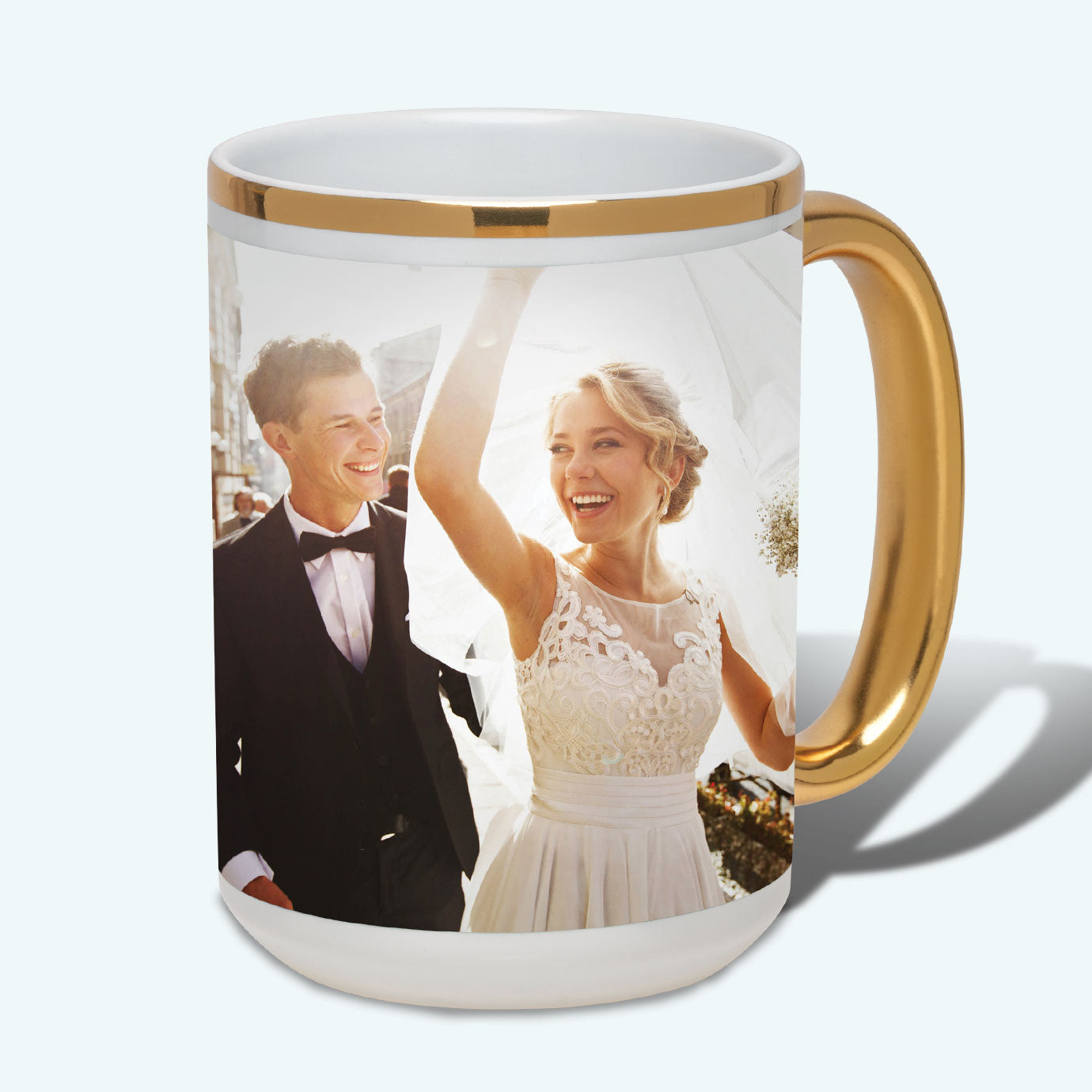 Metallic Gold Mug Staples Printing Metallic gold mug staples printing