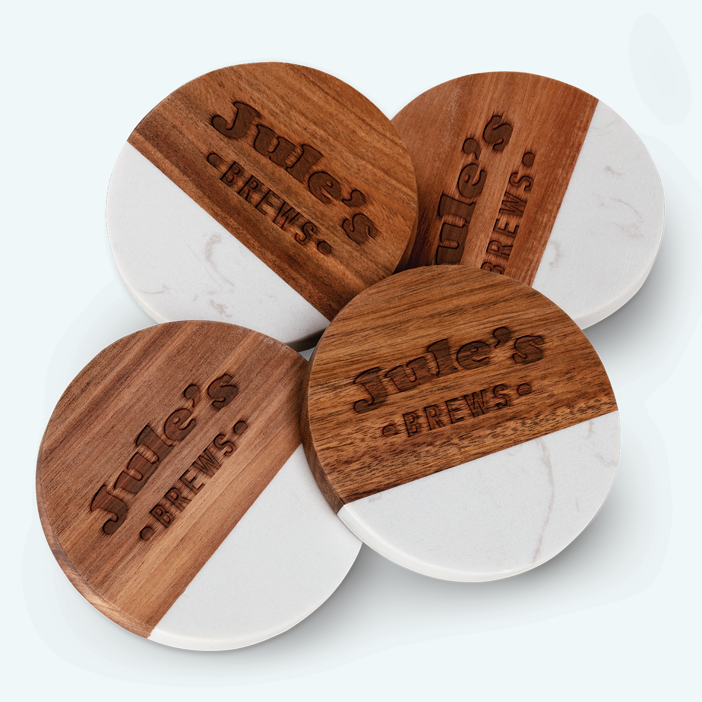 Marble And Acacia Coaster Staples Printing Marble and acacia coaster staples printing
